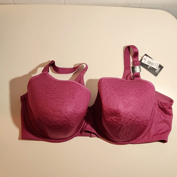 ❤️NWT VINTAGE TORRID BRA T-SHIRT BRA - LIGHTLY LINED - BACK SMOOTHING FUSCHIA - Picture 5 of 9
